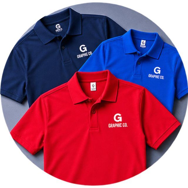 Custom embroidered polo shirts - Jovi Printing Houston