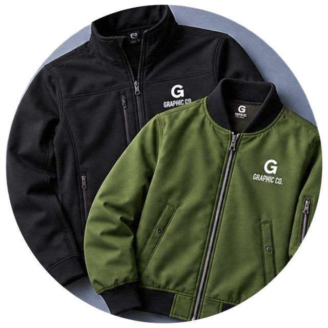 Custom embroidered jackets - Jovi Printing Houston