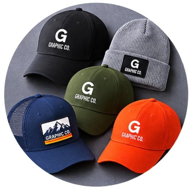 Custom embroidered caps and hats - Jovi Printing Houston